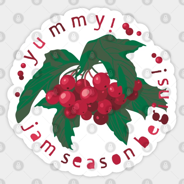 Yummy! Jam season begins! Viburnum berries Sticker by lents